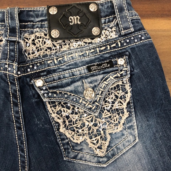 Miss Me Easy Capri JE8005EP Lace and Sequin 27 - Picture 9 of 11